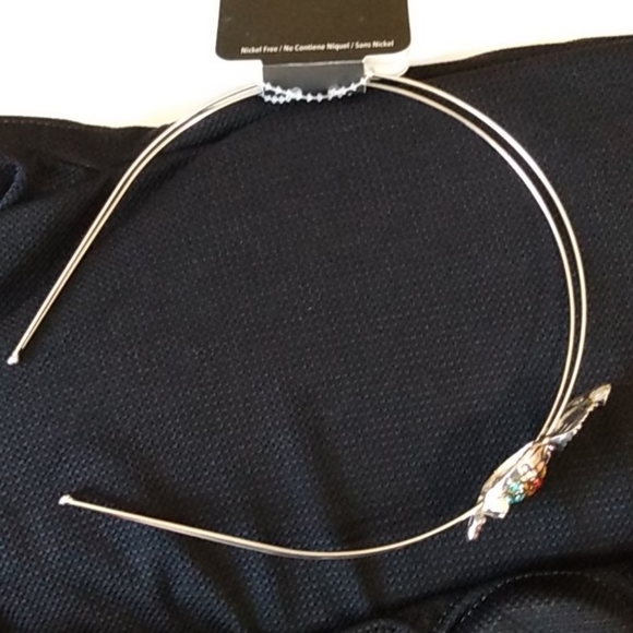 BRASH RHINESTONE SILVER OWL HAIRBAND SIZE OS NWT - Picture 6 of 7